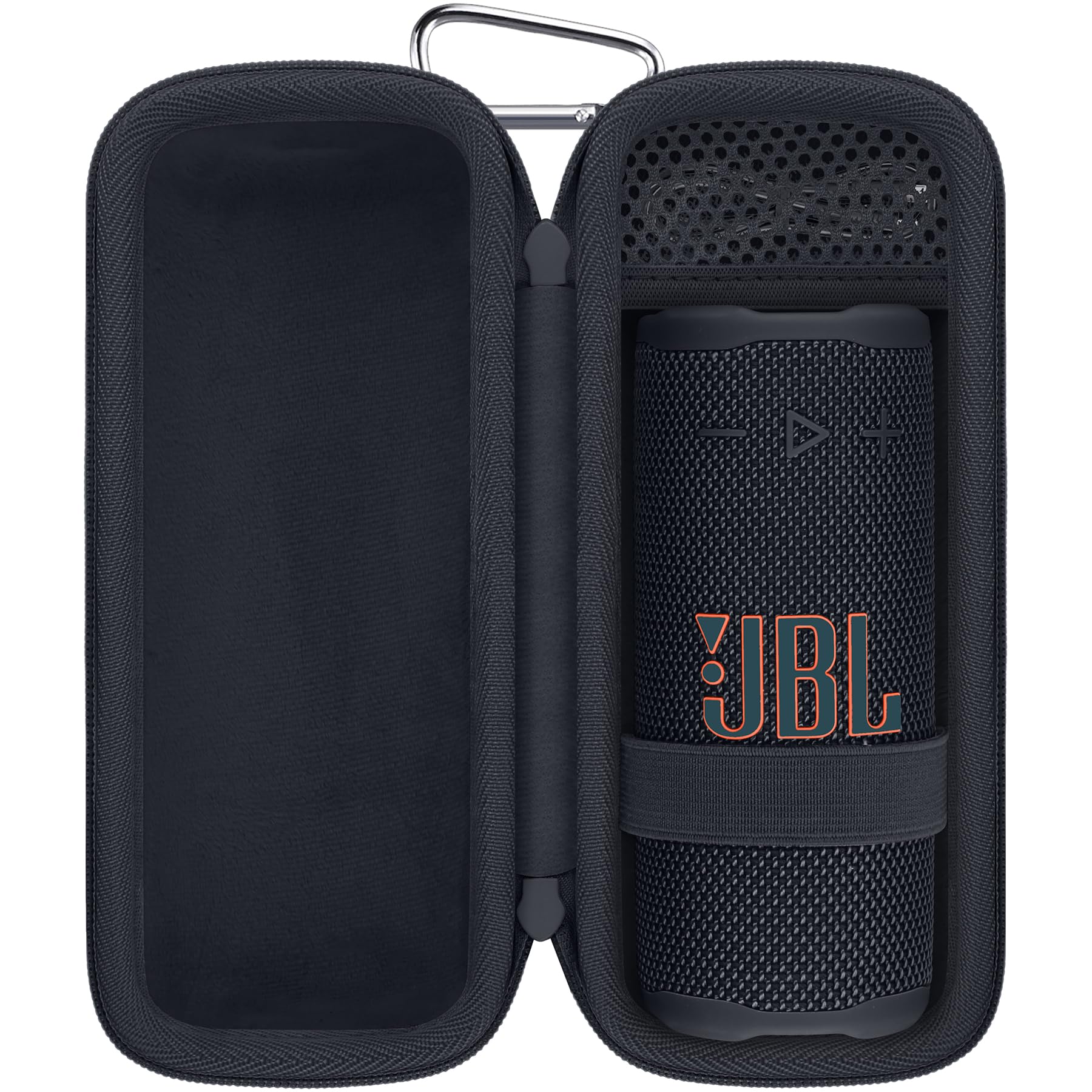 Khanka Twardy futerał na przenośny głośnik Bluetooth JBL Grip, Czarny (Black), Petit, walizka bagażowa | Kompatybilny z przenośnym głośnikiem Bluetooth JBL Grip, twardy futerał do przechowywania, tylko futerał