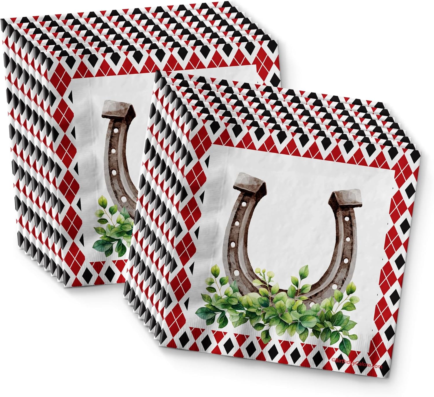 Derby Day Birthday Party Supplies - Kentucky Horse Racing Plates - Horse Bridal Shower - Tableware Set Includes Plates Napkins Cups - Kit for 16 - Image 3