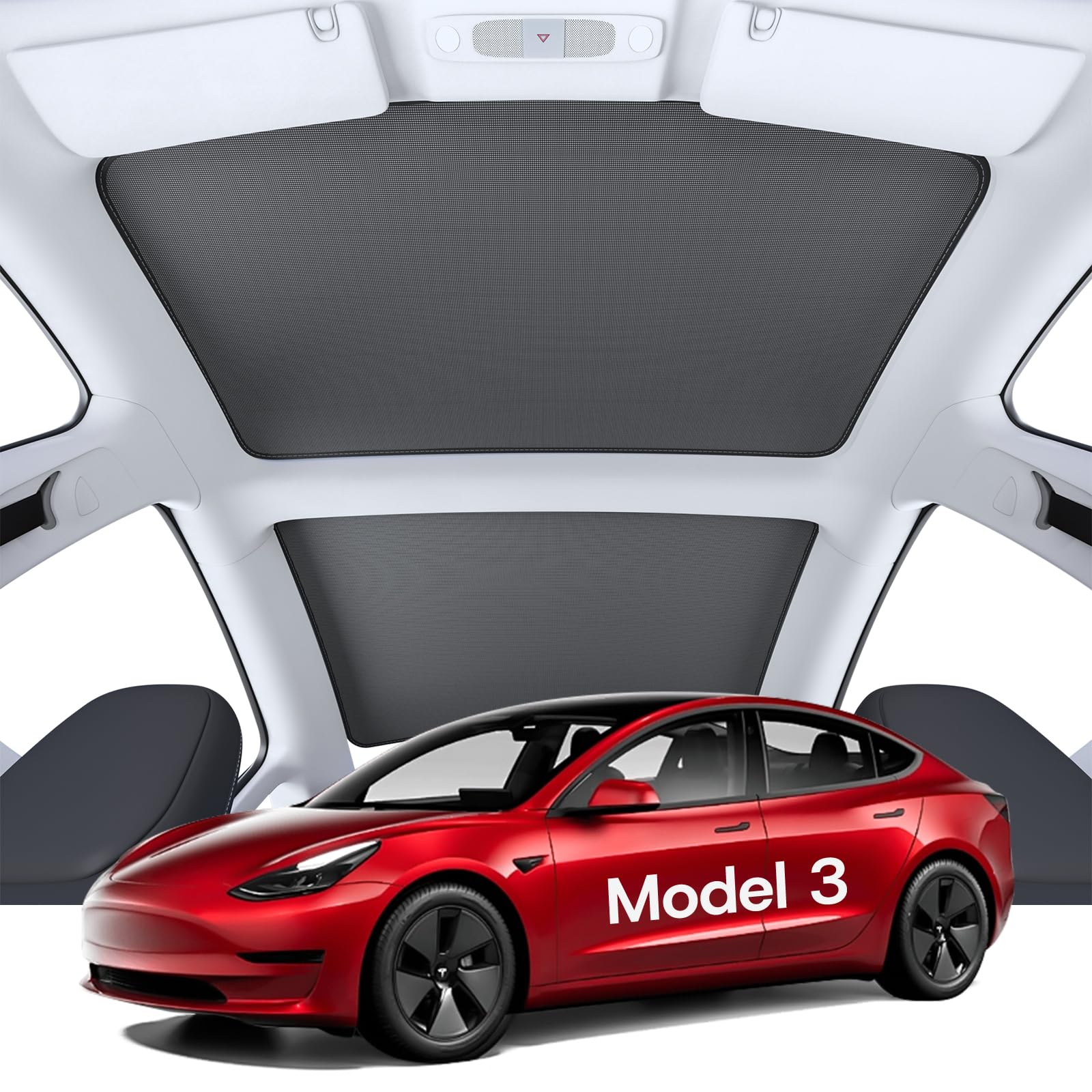 Tesla Model 3 ルーフサンシェード 2017-2023 Amazon.com: SUMK Sunshade Roof for Tesla Model 3 2023 2022