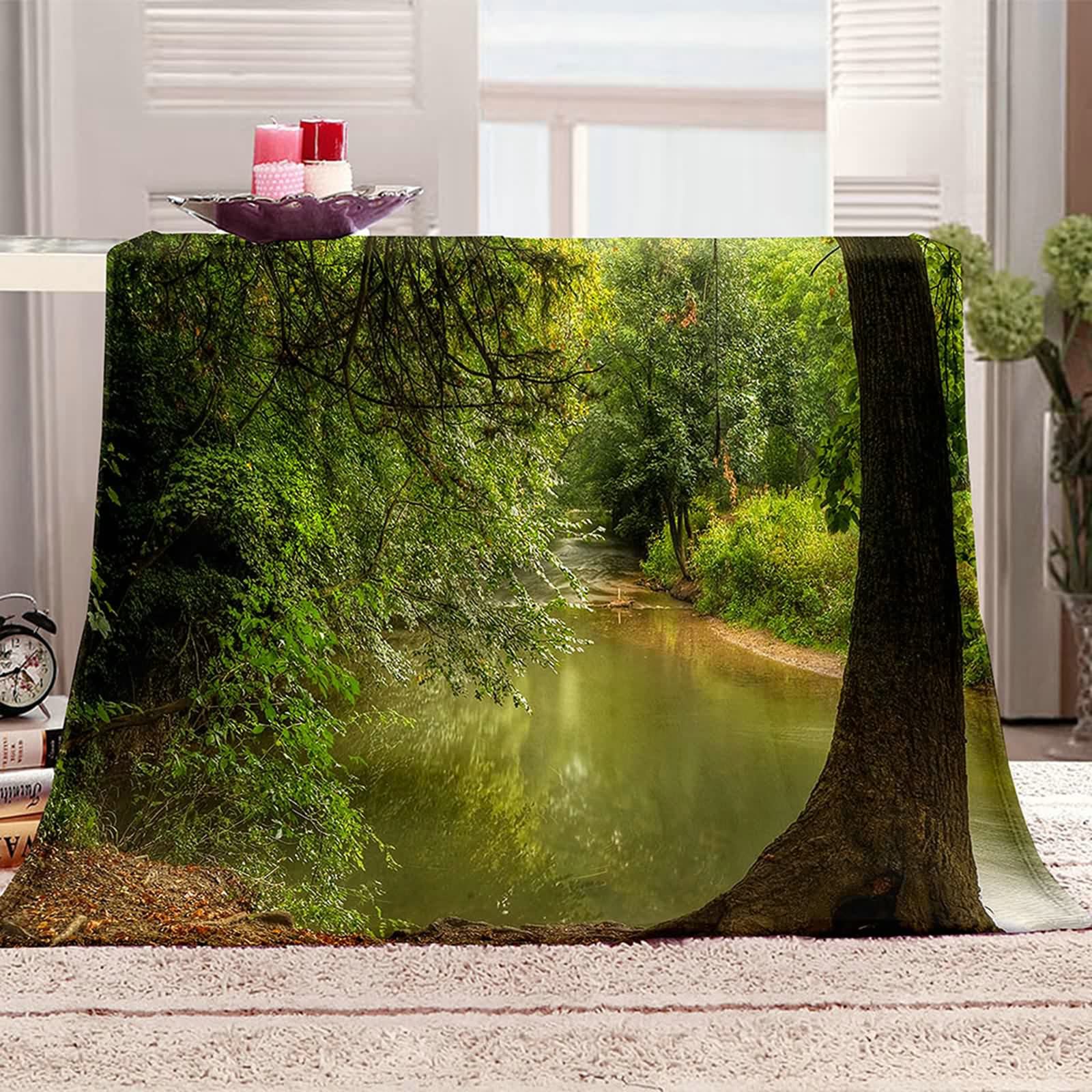 Aeici Couverture Polaire, Couverture Hiver Couverture 150x200 cm Arbre Couverture Canapé Cadeau pour Adultes et Enfants