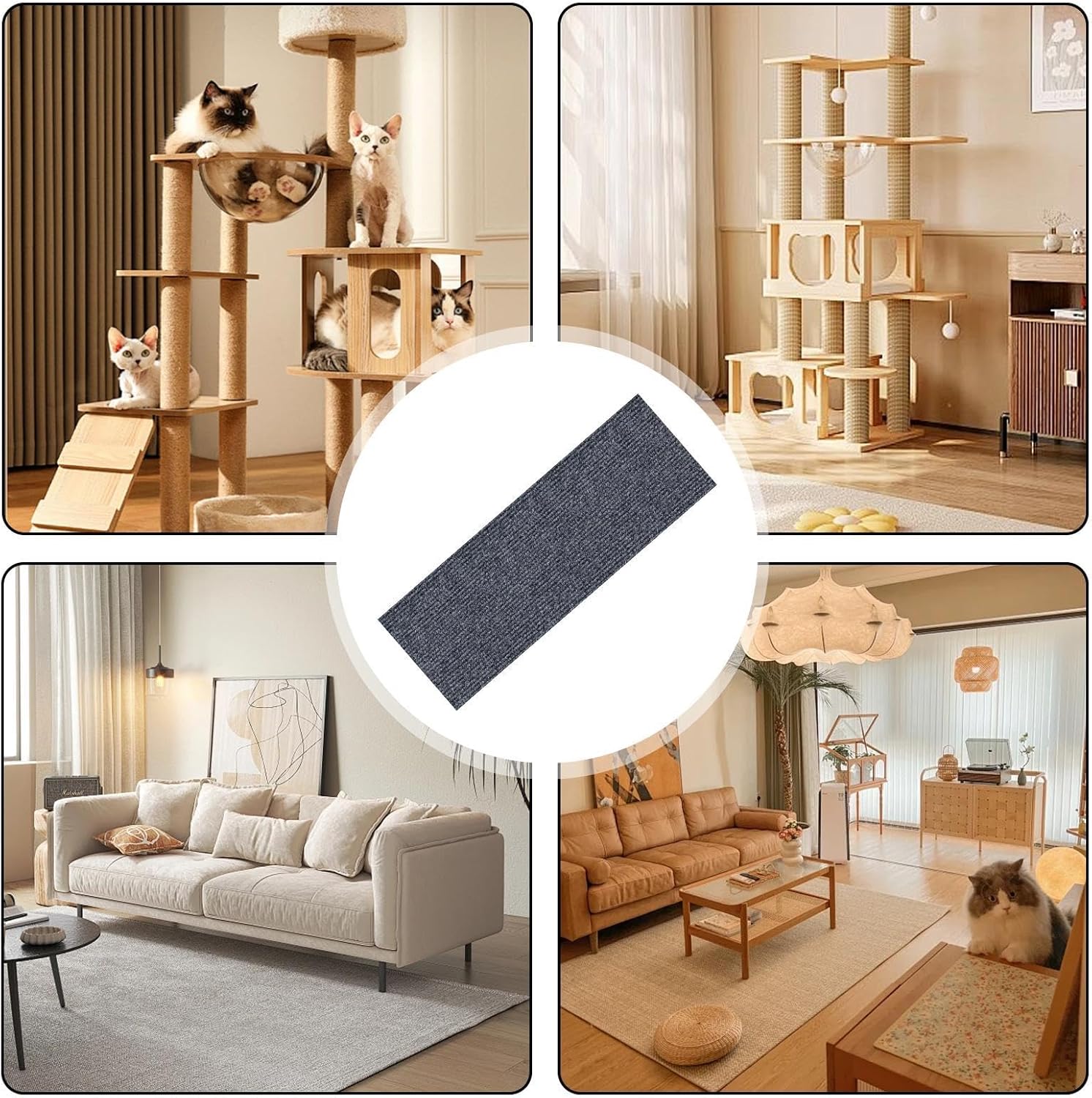 review Cat Scratch Board, Cat Scratcher Wall Board, Trimmable Cat Scratch Pad, Wall-Mounted Scratcher, Self-Adhesive Scratcher, Indoor Cats Scratch Board, Wall-Mounted Scratchs Boards for Cats