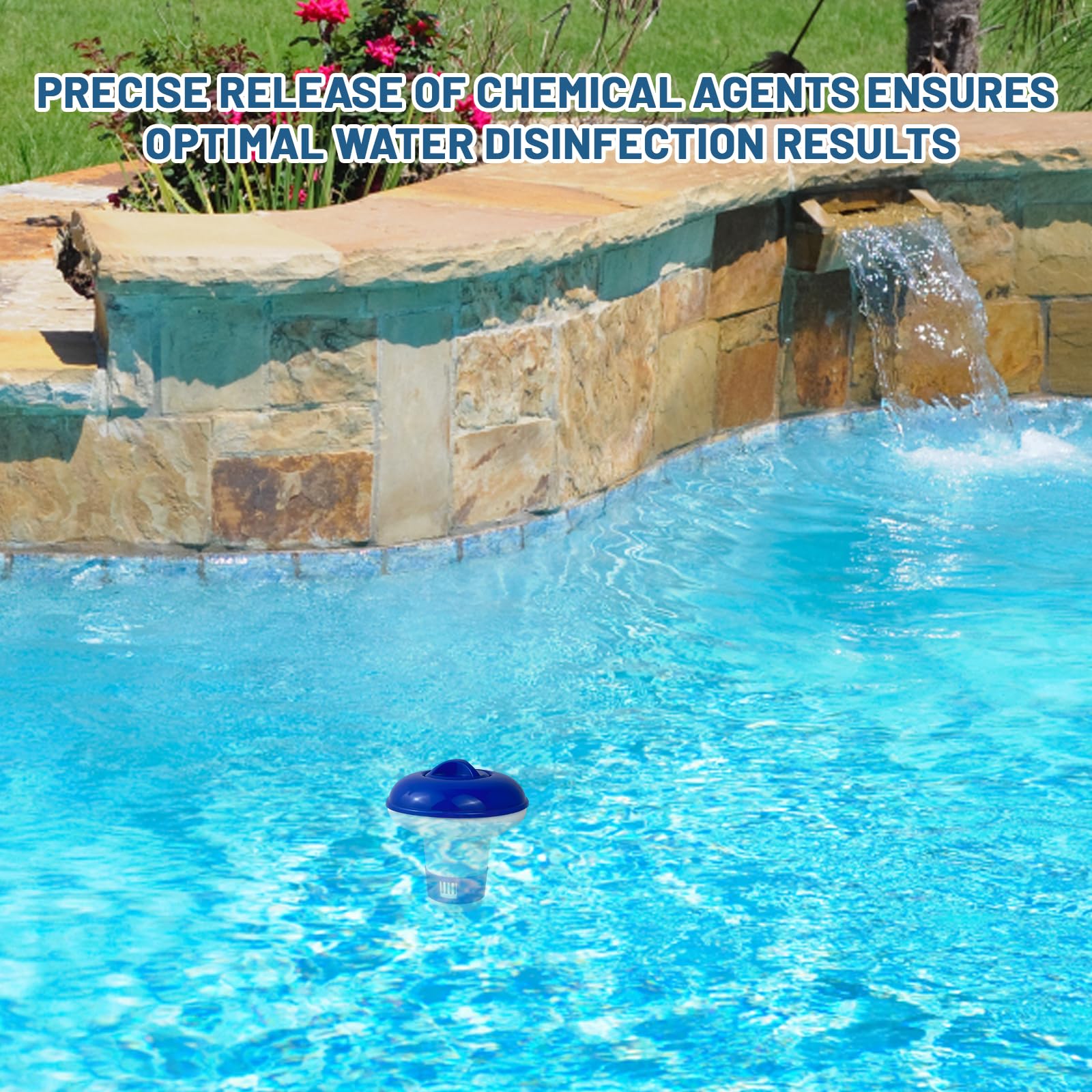 4Pcs Hot Tub Chlorine Dispenser, Adjustable Chlorine Dispenser for Hot Tub, All Spa, and Water Park Swimming Pool Floater — view 5