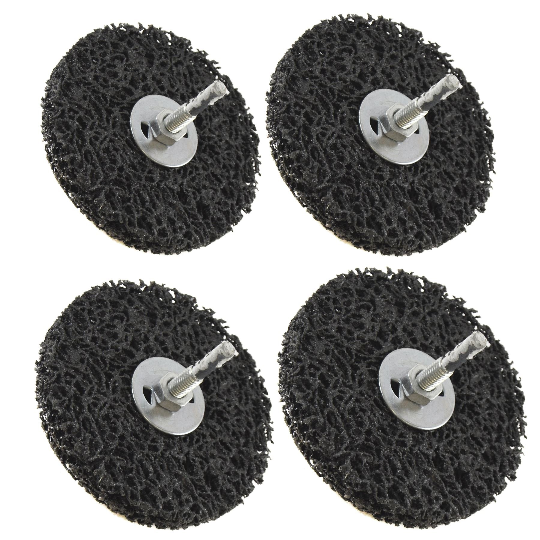 4 x 100mm Clean and Strip Disc Rust Paint Welding Spatter Removal 6mm Shank