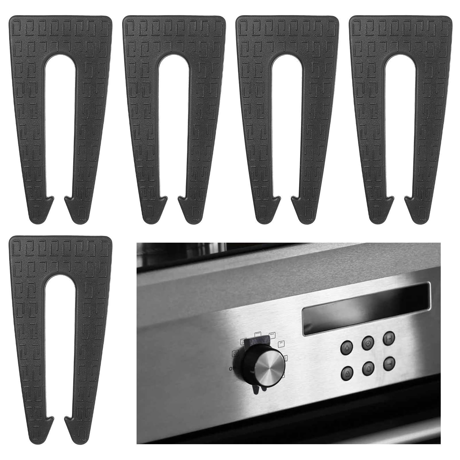 5Pcs Gas Stove Knob Locks Oven Lock Child Safety Gas Stove Knob Covers Baby Proof Stove Knob Covers Lock Gas Stove Knob Locks Prevent Children or Pets from Turning on Gas Stove No Tools Need