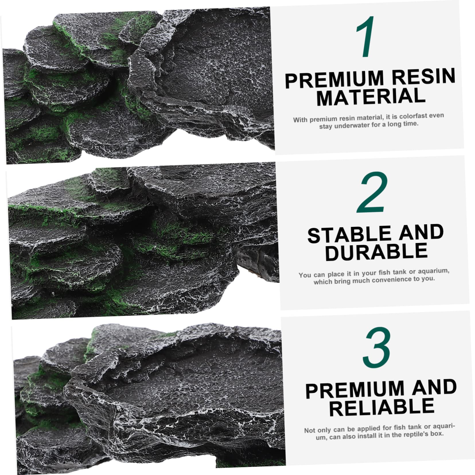 Didiseaon Piattaforma Di Riposo Resina Per Tartarughe Rampetta Per Terrario Accessorio Multifunzionale Per Rettili Facilita Arrampicata e Esposizione Al Sole Decorazione Per Acquari e
