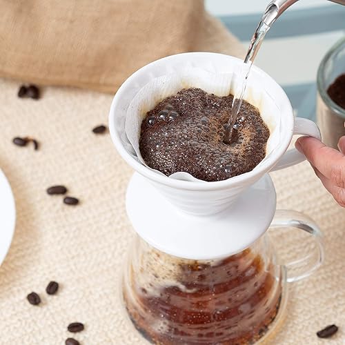 Miniatura 5 de Gotero de café vertido  Accesorios de cerámica de preparación lenta para el hogar, cafetería, restaurantes  Regalo manual fácil  Cervecera de sabor