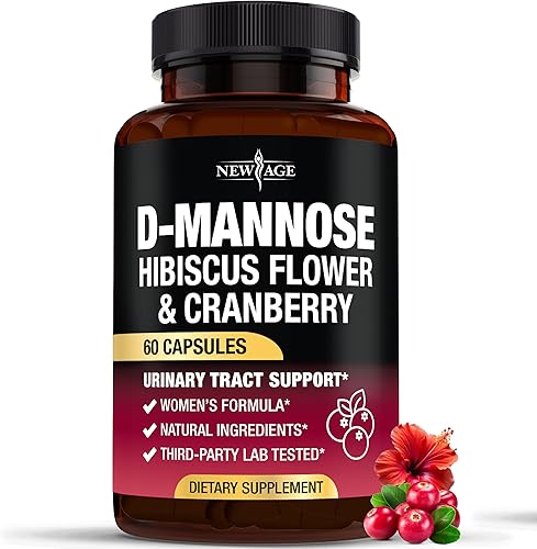 D-manosa con arándano e hibisco - Alta resistencia para la salud del tracto urinario - Suplemento para mujeres - Soporte de vejiga, hígado y