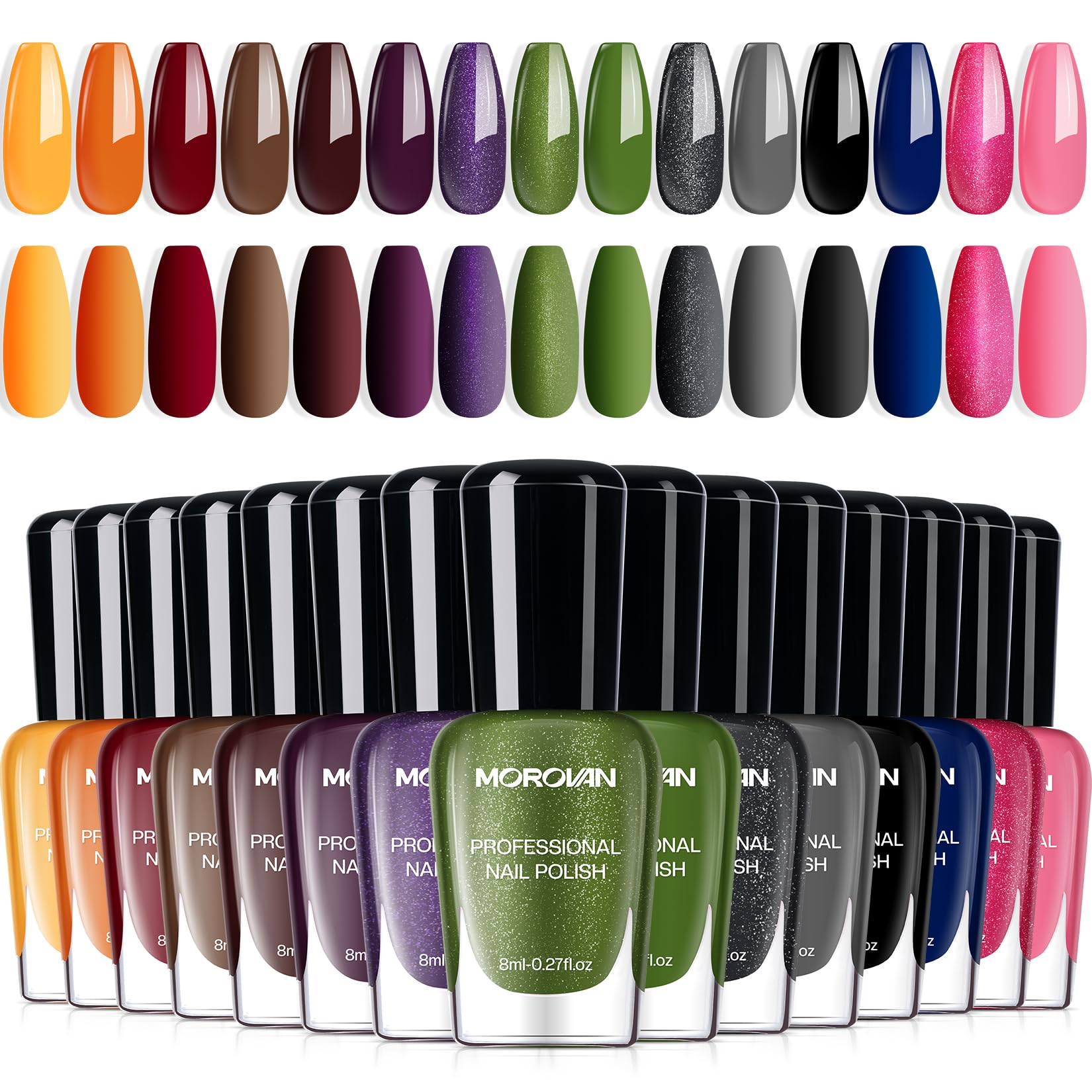 Morovan Dark Nail Polish Set