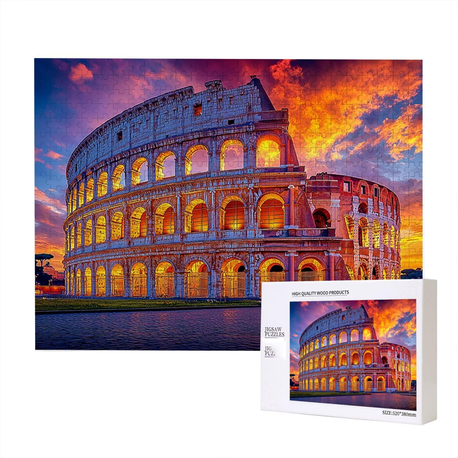 Jigsaw Puzzle, 4000 Pezzi Puzzle Classici, Colosseo Puzzle Rilassamento Intelligence, Mpossibile Difficile Puzzle Impegnativo per Adulti Puzzle Gioco Familiare, Regalo per Amore Amico fr0-386