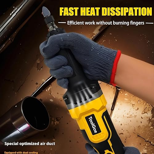 Miniatura 6 de Amoladoras inalámbricas para batería DeWALT de 20 V, motor sin escobillas de hasta 25000 RPM, amoladoras de potencia de velocidad variable, pinza de