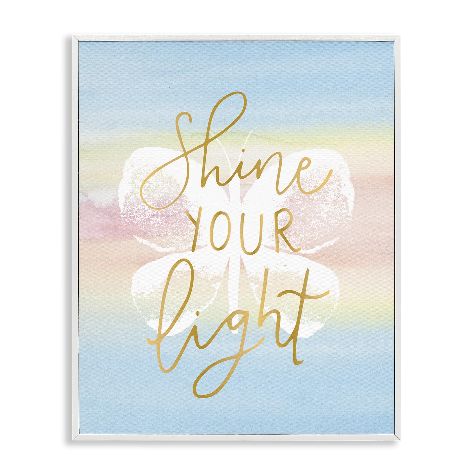 Stupell Industries Shine Your Light Framed Giclee Art Design by Blue Chair Blessing