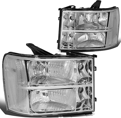 Miniatura 6 de DNA Motoring HL-LED-GMCSIE07-BK-AM Conjunto de faros delanteros (lado del conductor y del pasajero), ámbar negro