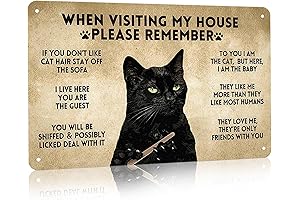 When Visiting Cat Metal Sign