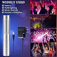 Vista 3 de Civaner 2 piezas de luces LED para servicio de botellas, luces estroboscópicas para botellas, luces LED reutilizables y recargables para champán