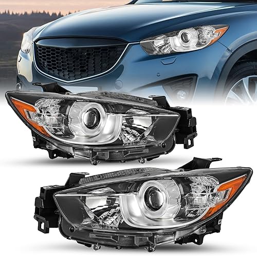 Conjunto de faros delanteros para Mazda CX-5 Factory 2013-2016 tipo halógeno Reemplazo de faros delanteros para el lado del pasajero y del conductor