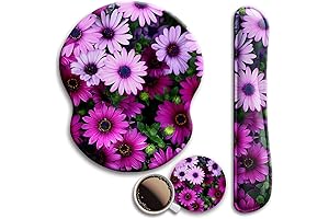 African Daisy Flower Mouse Pad with Wrist Rest