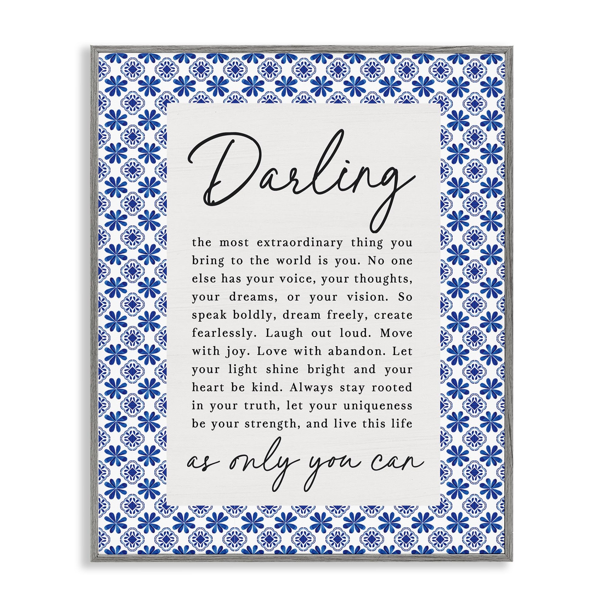 'Darling Only You Can Inspiring'| Framed Giclee Art