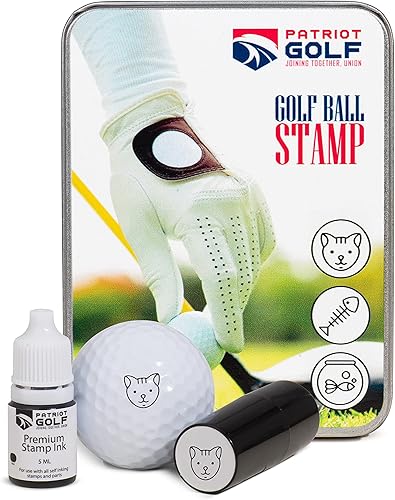 Miniatura 4 de Patriot Golf - Tres 3 sellos de bola de golf de alta calidad recargable con tinta permanente que a prueba de arañazos personaliza añade estilo a