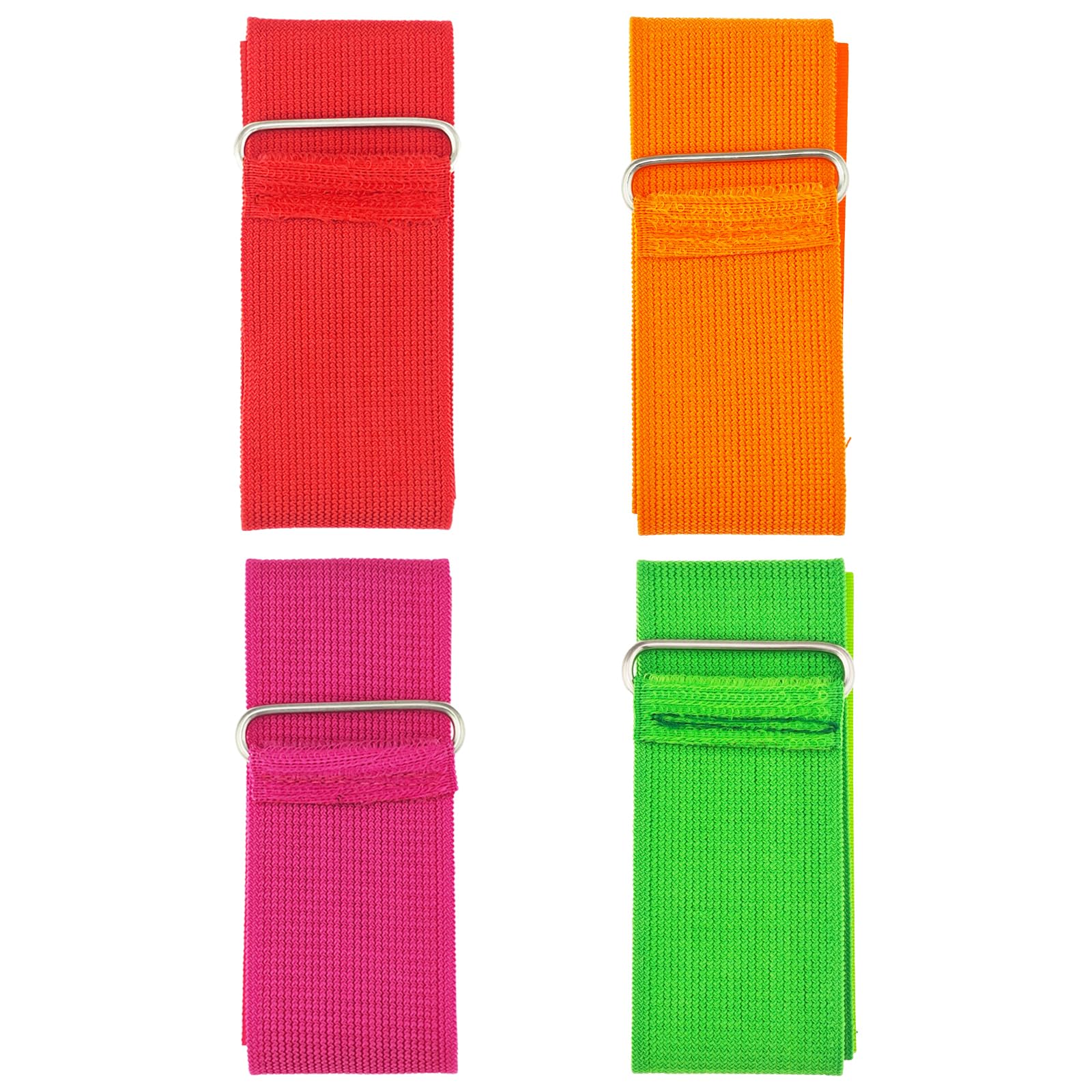 Zelerdo 4 Pack 3 Legged Race Bands Three Legged Race for Outdoor Fun (4)