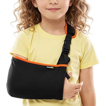 BraceUP Arm Sling for Kids - Comfortable Adjustable Support for Children, Arm Support, Easy On/Off Design 3.5-5 feet tall