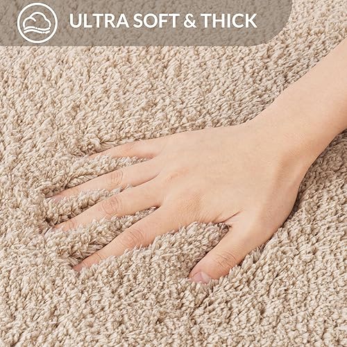 Vista 62 de Exclusivo Mezcla Alfombras y Tapetes de Baño de 17 x 24 pulgadas, Extra Suaves, Antideslizantes, Absorbentes, de Microfibra, Lavables a Máquina