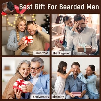 BFWood Beard Brush for Men, Natural Boar Bristles Beard Brush