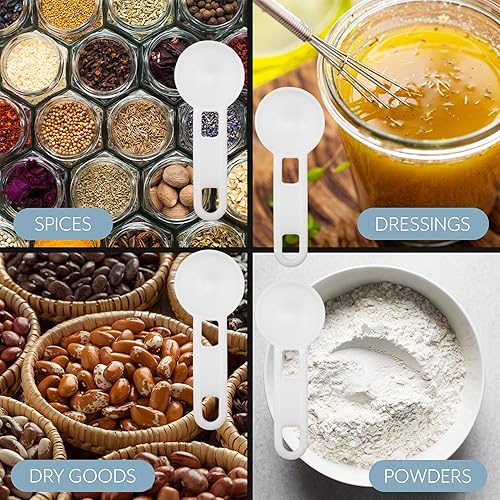 Miniatura 5 de Cornucopia Brands Paquete a granel de cucharaditas medidoras (paquete de 24) cucharas de 0.2 fl oz 5 cc que caben dentro de una botella de especias