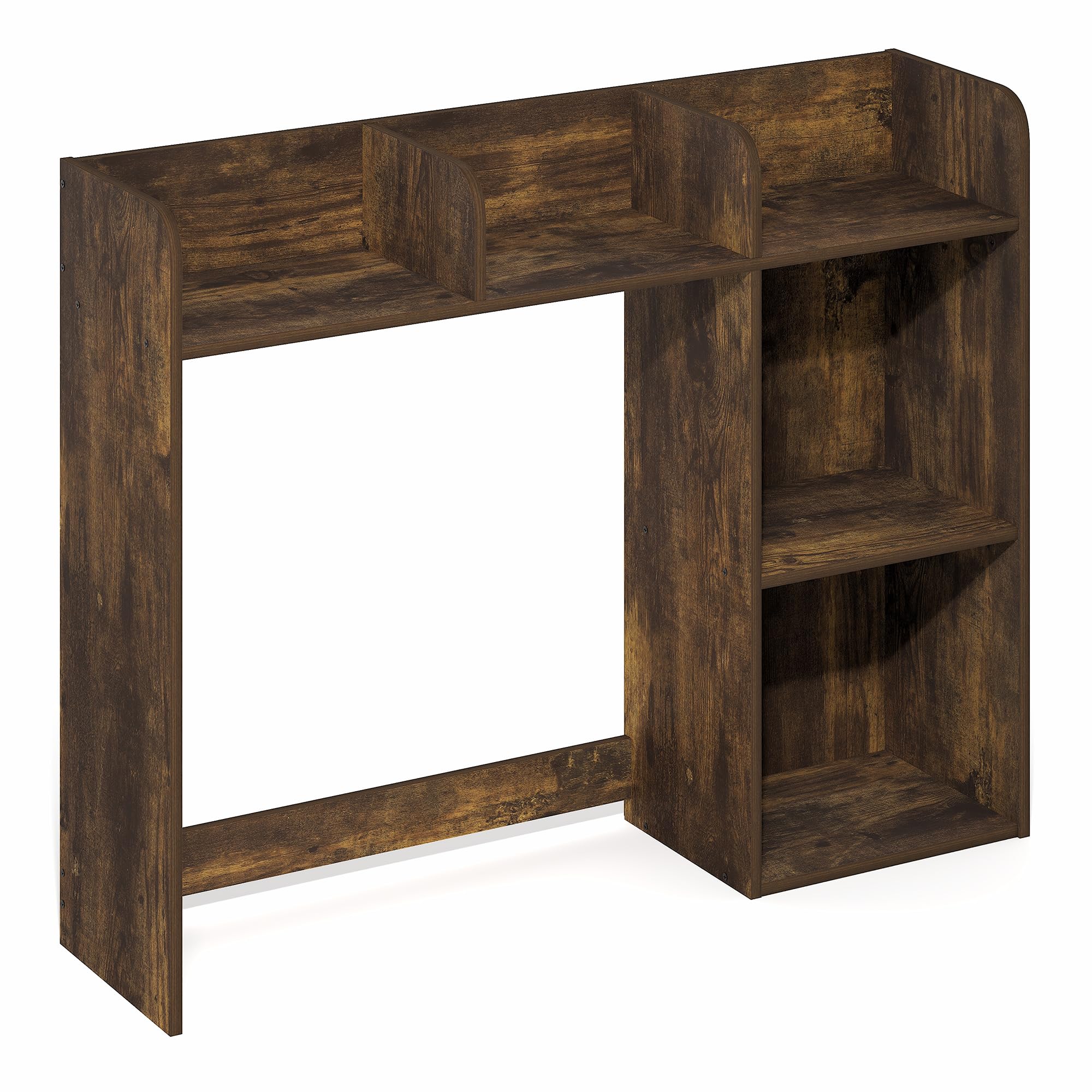 Furinno CLASSIC Mensola da Scrivania, Alzata da Scrivania a 5 Ripiani, Mensola Libreria, Organizer da Scrivania, Accessori da Scrivania per Ufficio, Pino Ambra