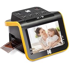 22 MP Film & Slide Scanner with 5 Inch LCD Screen, All-in-One Digital Film Scanner Built-in 16GB Memory Converts B&W/135/110/126 KPK Negative and Super 8/Monochrome Slides into JPEG Photos