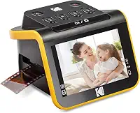 Scanner de Negativos e Slides KODAK Slide N SCAN, tela LCD grande de 5”, converte negativos e slides 126, 110 coloridos e preto e branco de 35 mm, para fotos digitais JPEG de 22MP de alta resolução