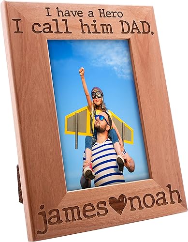 Miniatura 2 de Be Burgundy Regalos del Día del Padre para papá, marco de fotos personalizado para papá con nombres, 4 x 6 pulgadas, regalos del día del padre de
