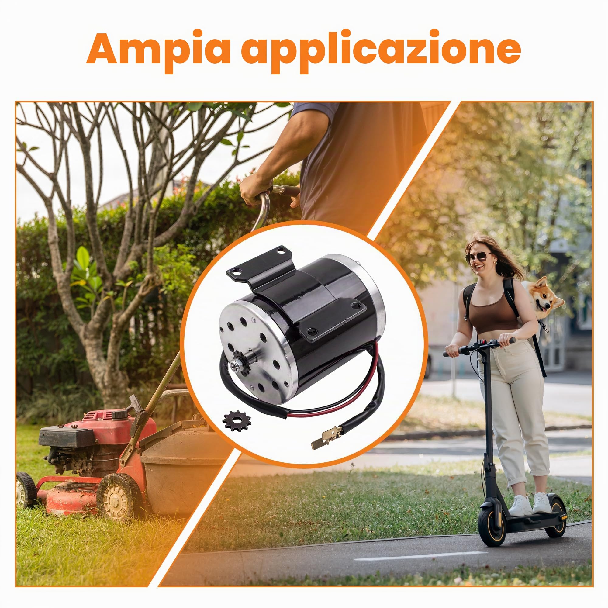 maXpeedingrods DC Motor E-Scooter Scooter Elettrico Motore con supporto Motore elettrico