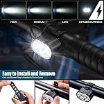USB Rechargeable Bike Lights Set, Super Bright 2 led Front and Back Rear Bicycle Light, IPX5 Waterproof Mountain Road Cycle Headlight and Taillight Set for Men Women Kids (4/6 Modes)
