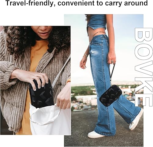 Miniatura 6 de BOVKE Estuche de viaje para suministros para diabéticos, bolsa de transporte para kit de prueba de diabetes, medidores de monitor de glucosa en