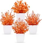 Der Rose 4 Pack Fake Plants Mini Artificial Greenery Potted Plants for Home Office Bathroom Room Farmhouse Decor Indoor