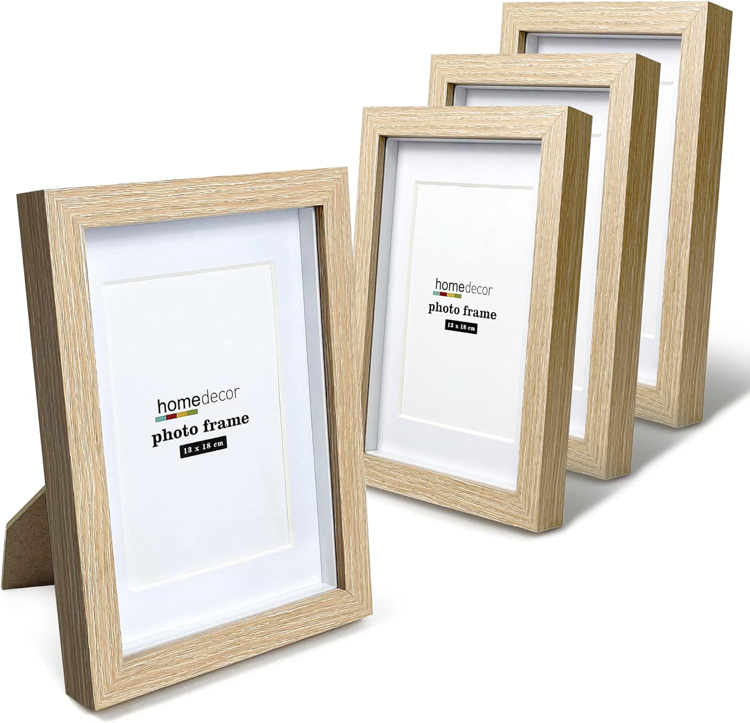5x7 Shadow Box Frame, 4 Pack Picture Frame Set, Wall
