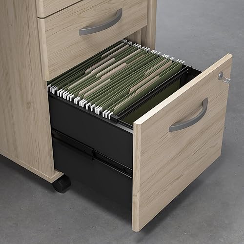 Miniatura 60 de Bush Business Muebles stc013sg Studio C computadora y archivo, 72" x 30," Storm Gray, Madera, Blanco Blanco,Negro Nuez (Black Walnut),Nogal