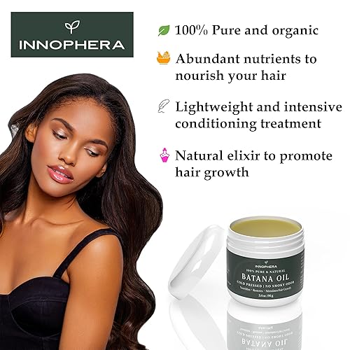 Miniatura 6 de Innophera Aceite de batana para el crecimiento del cabello, prensado en frío sin olor ahumado, 100% puro y natural de Honduras, nutre, hidrata y