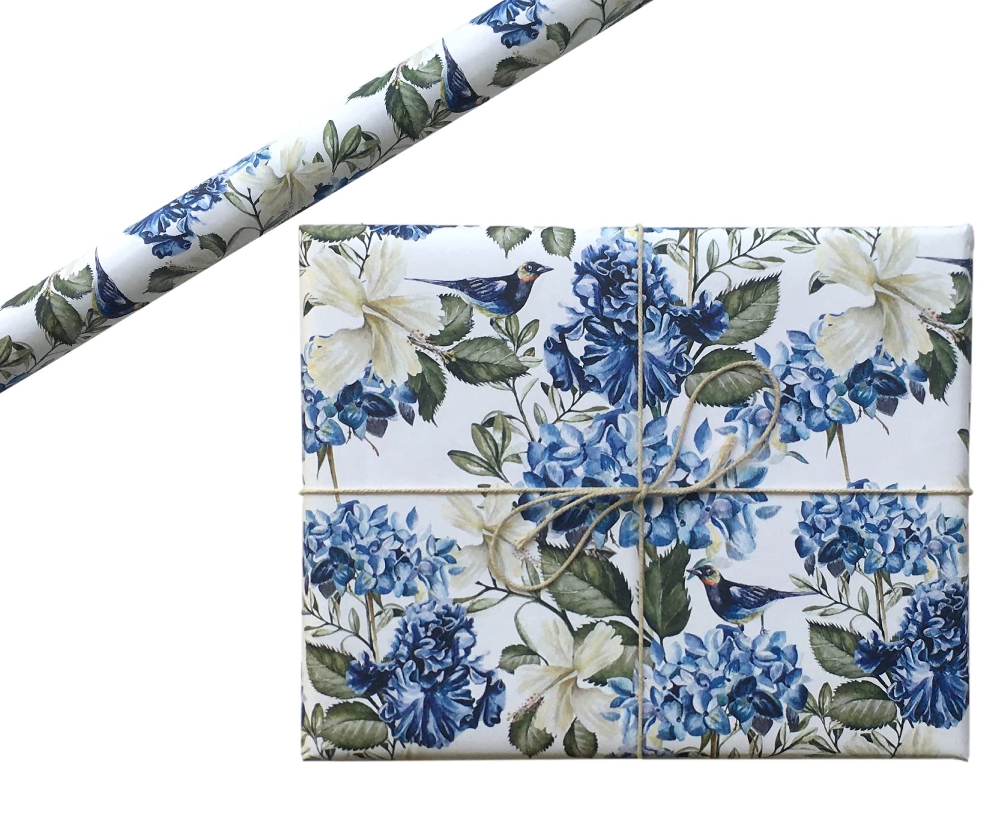 Aakar, Pack of 5, Gift Wrapping Paper Sheet, Gift Paper, Gift Wrap Roll, Gift Papers Sheets, Gift Wrapping Paper for Kids (Blue Flycatcher)