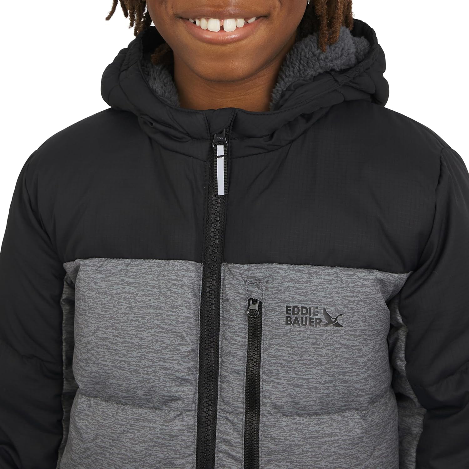 Eddie Bauer Boys' Classic Heavyweight Faux Fur Lined Hooded Insulated Down Jacket - Image 2