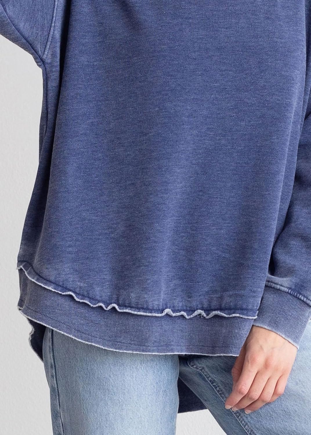 chicka-d NCAA womens Burnout Crew Sweatshirt - Image 5