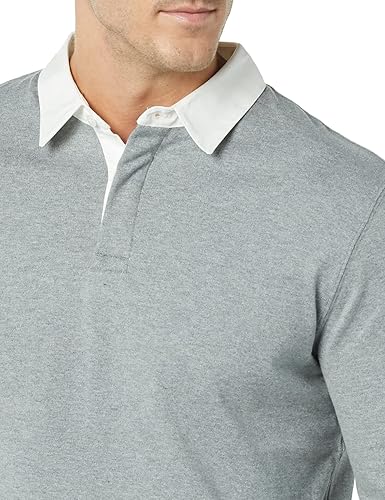 Miniatura 5 de Tienda Essentials Camiseta de rugby de manga larga de algodón orgánico para hombre (anteriormente Tienda Aware)