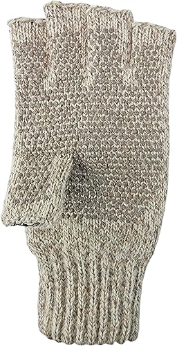 Miniatura 5 de Bruceriver - Guantes de tejido de estraza sin dedos para hombre con forro Thinsulate