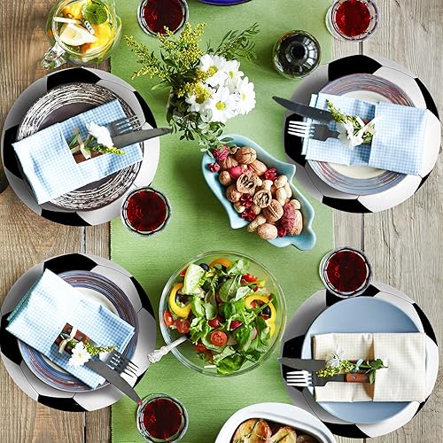 Miniatura 5 de Yinder 50 manteles individuales desechables de 12 pulgadas, diseño de pelota deportiva, decoración de fiesta de cumpleaños, regalos de fiesta