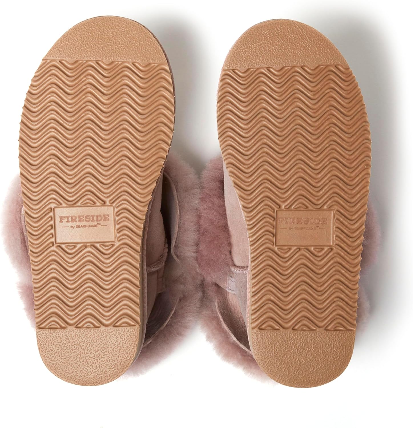 Dearfoams Women's Fireside Shearling Water Resistant Indoor/Outdoor Foldover Boot Slipper - Image 9