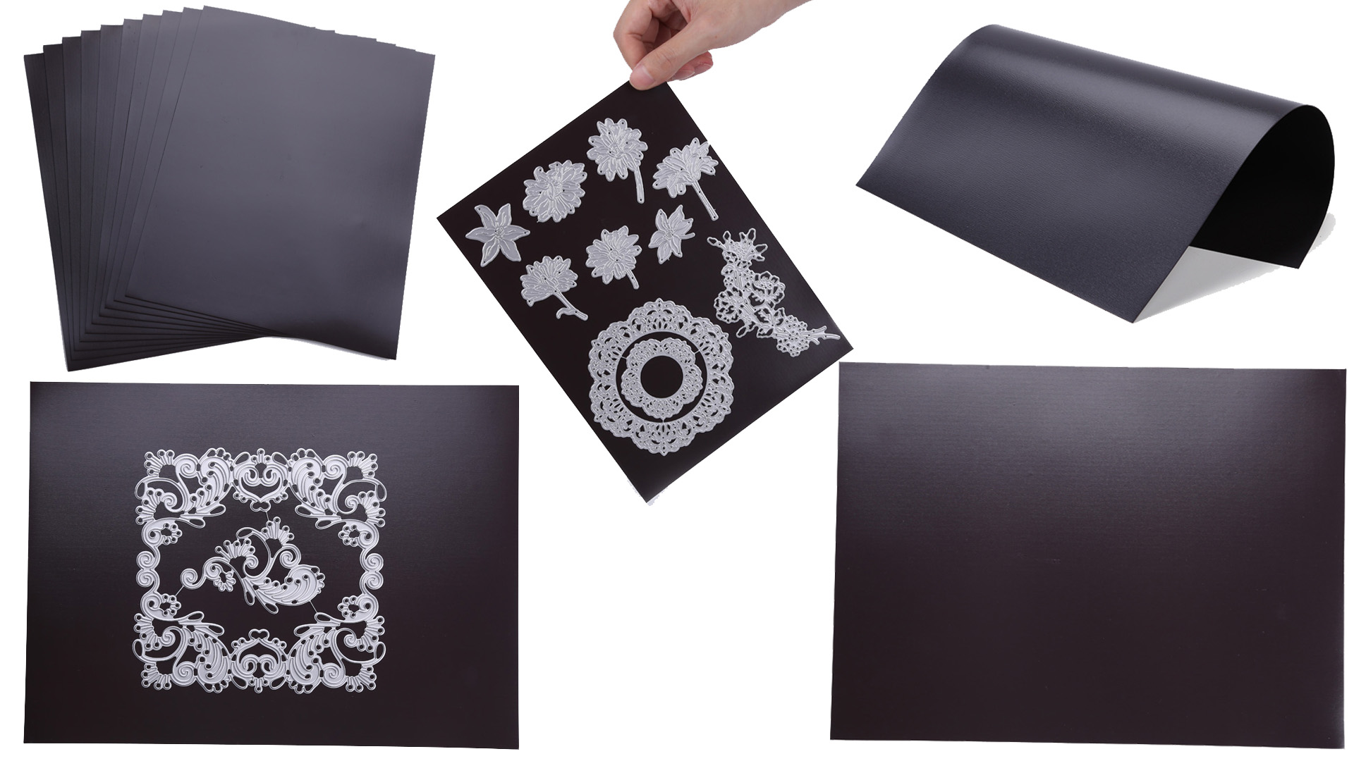 Set 5 Fogli Magnetici A4 OTCRAFT | Gomma Morbida 0,5 Mm | 29,7 X 20,8 Cm | Per Fustelle, Scrapbooking E Arti Creative