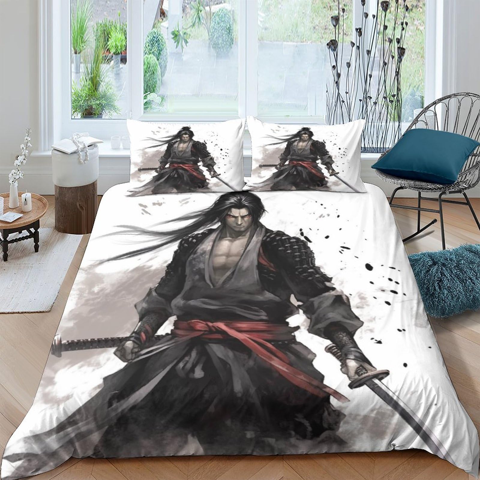 Parure de lit enfant respirante contre la transpiration housse de couette guerrier 200x200