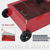 Vista 5 de Bandeja de drenaje de aceite de perfil bajo portátil de 12 galones con bomba de transferencia de combustible eléctrica a prueba de explosiones
