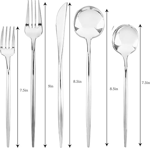 Miniatura 2 de Cubertería moderna de la novedad, cubertería, cucharas desechables de plástico para sopa de lujo, 32 unidades