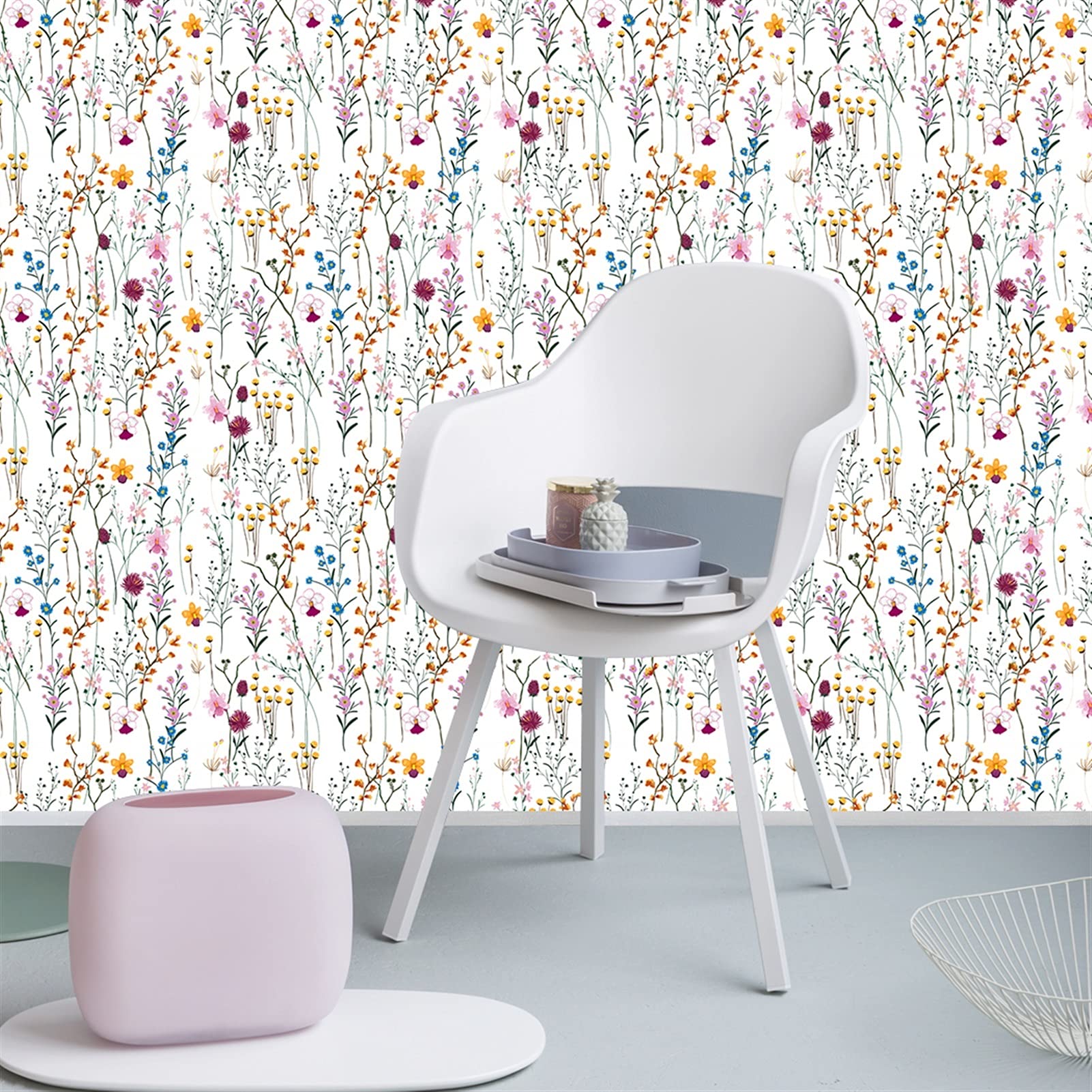 Pegatinas de Pared Vinilos de pared florales extraíbles BRICOLAJE Flor Vines Art Decor Wall Pegatinas Murales Fondos de pantalla gratis para sala de estar TELEVISOR Fondo Niños Gilrs Habitaciones Deco